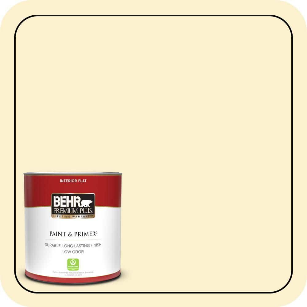 BEHR PREMIUM PLUS 1 qt. #P280-1 Summer Bliss Flat Low Odor Interior Paint & Primer