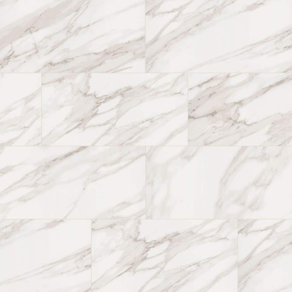 TrafficMaster Strata 12 in. x 24 in. Matte Ceramic Marble Look Floor and Wall Tile (16 sq. ft. /Case) (2)
