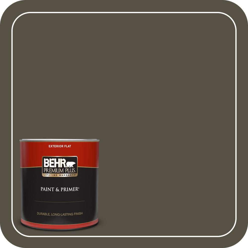 BEHR PREMIUM PLUS 1 qt. #S-H-770 Bridgewood Flat Exterior Paint & Primer