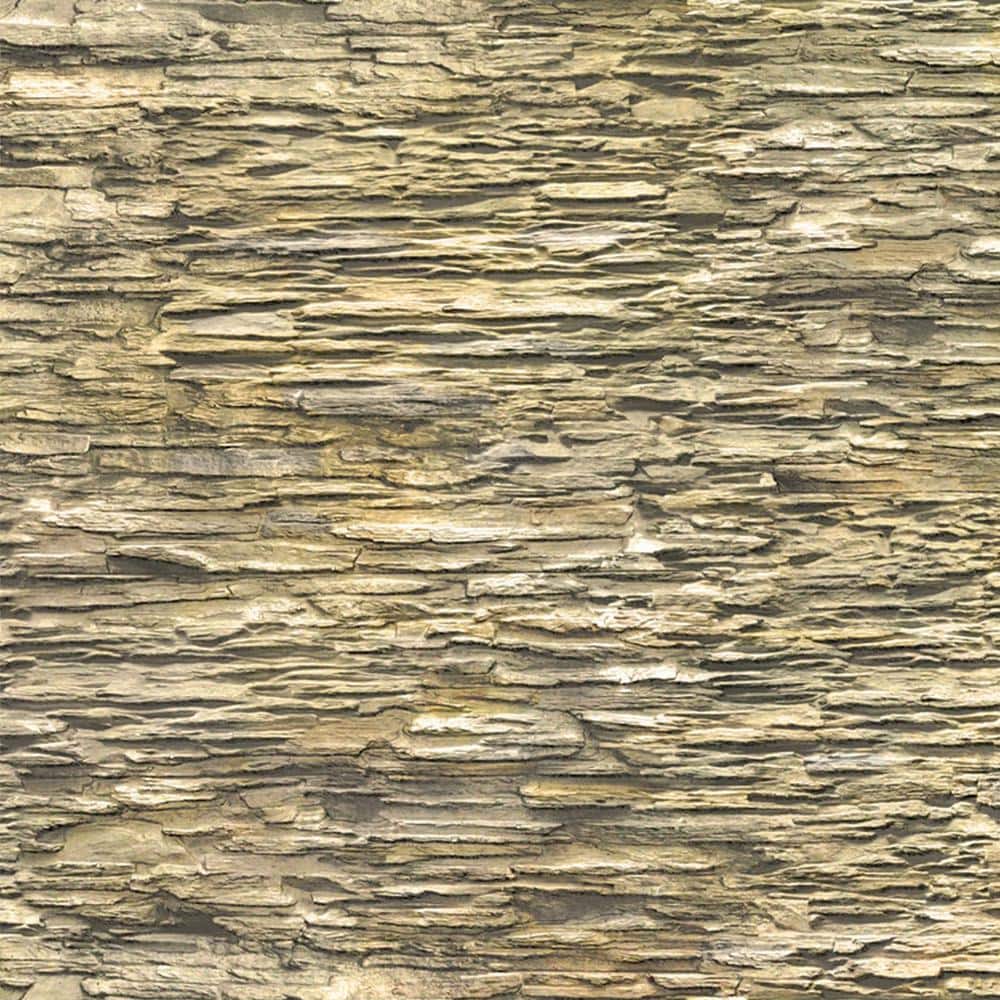 Dundee Deco 3D Falkirk Renfrew 37 in. x 26 in. Beige Faux Slate PVC Decorative Wall Paneling (1)