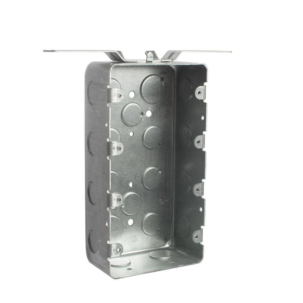 Steel City 4-Gang Metal Electrical Box with 1/2 in. Knockouts and CV Bracket (4G4DV12-10R) (4)