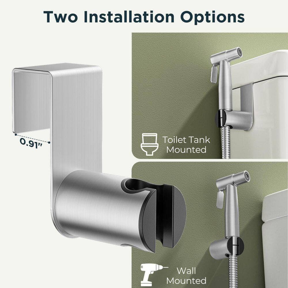 Wudkey All-in-One Handheld Bidet Sprayer Attachment with Brass T-Valve Mounts Included (3)
