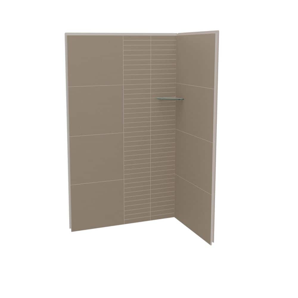 MAAX Utile 48 in. W x 36 in. D x 80 in. H Composite Direct-to-Stud Two-Piece Corner Shower Wall Kit in Erosion Taupe (1)