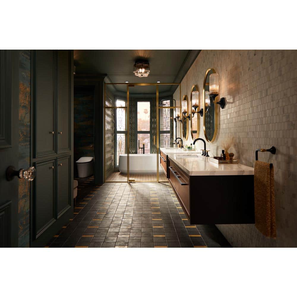 KOHLER Hydrorail-S Occasion Shower Column Kit with Showerhead And Handshower 1.75 GPM in Vibrant Brushed Moderne Brass (3)