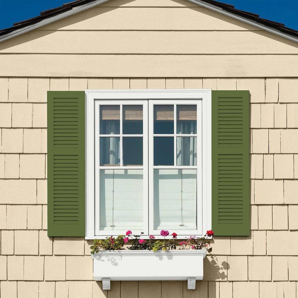Glidden Premium 1 gal. PPG1121-7 Globe Artichoke Satin Exterior Latex Paint (4)
