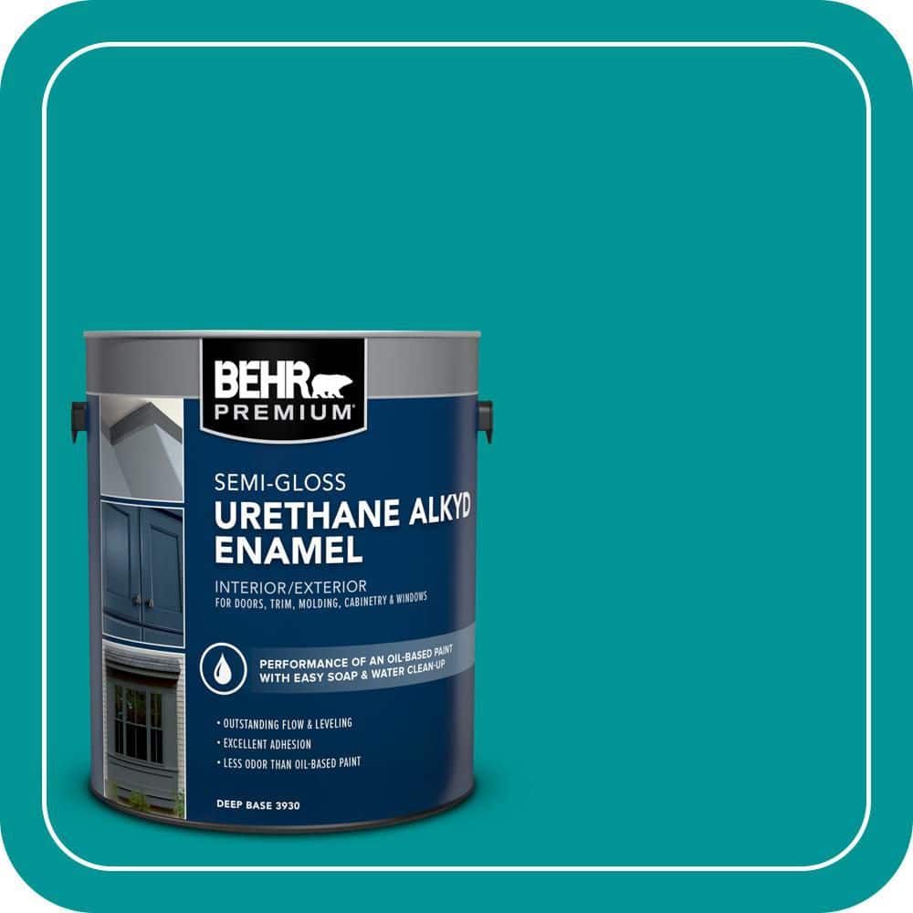 BEHR PREMIUM 1 gal. #P460-6 Paradise Landscape Urethane Alkyd Semi-Gloss Enamel Interior/Exterior Paint (1)