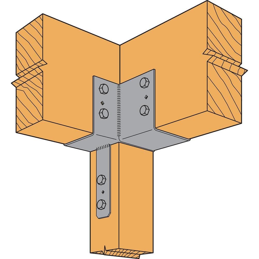 Simpson Strong-Tie ECCLR L-Shape End Column Cap for 6x Post, 6x Beams, Skewed Right (2)