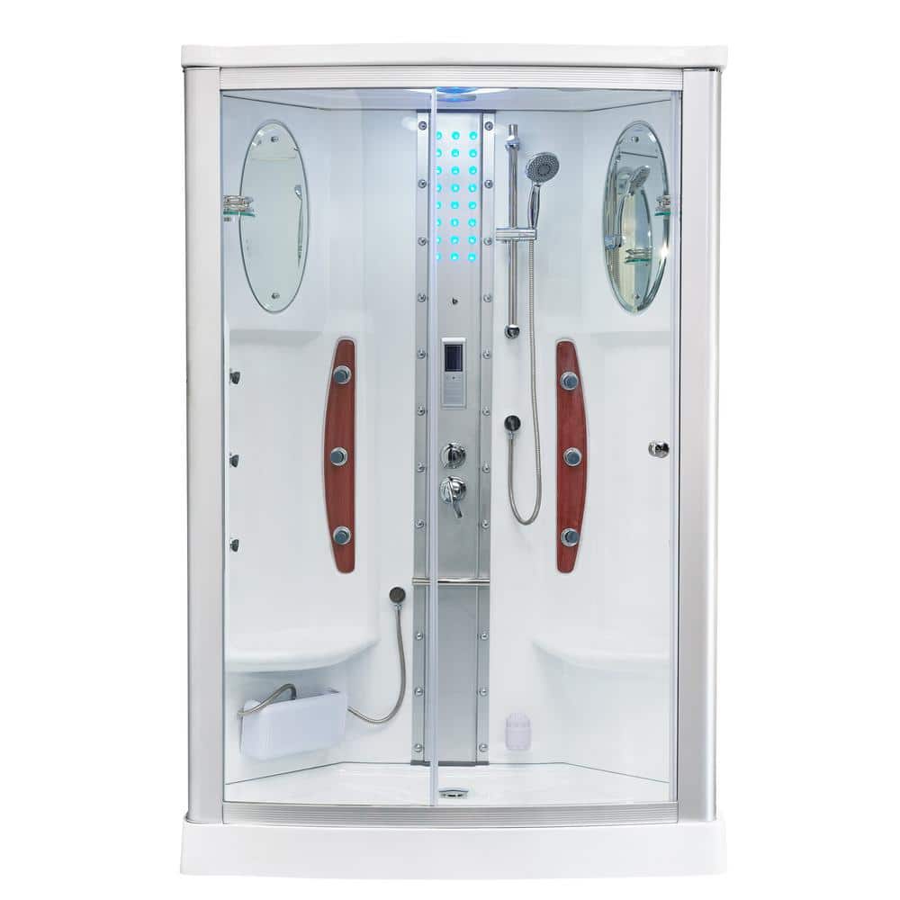 MESA 2-Person Rectangular Walk in Steam Shower with Sliding Doors (1)