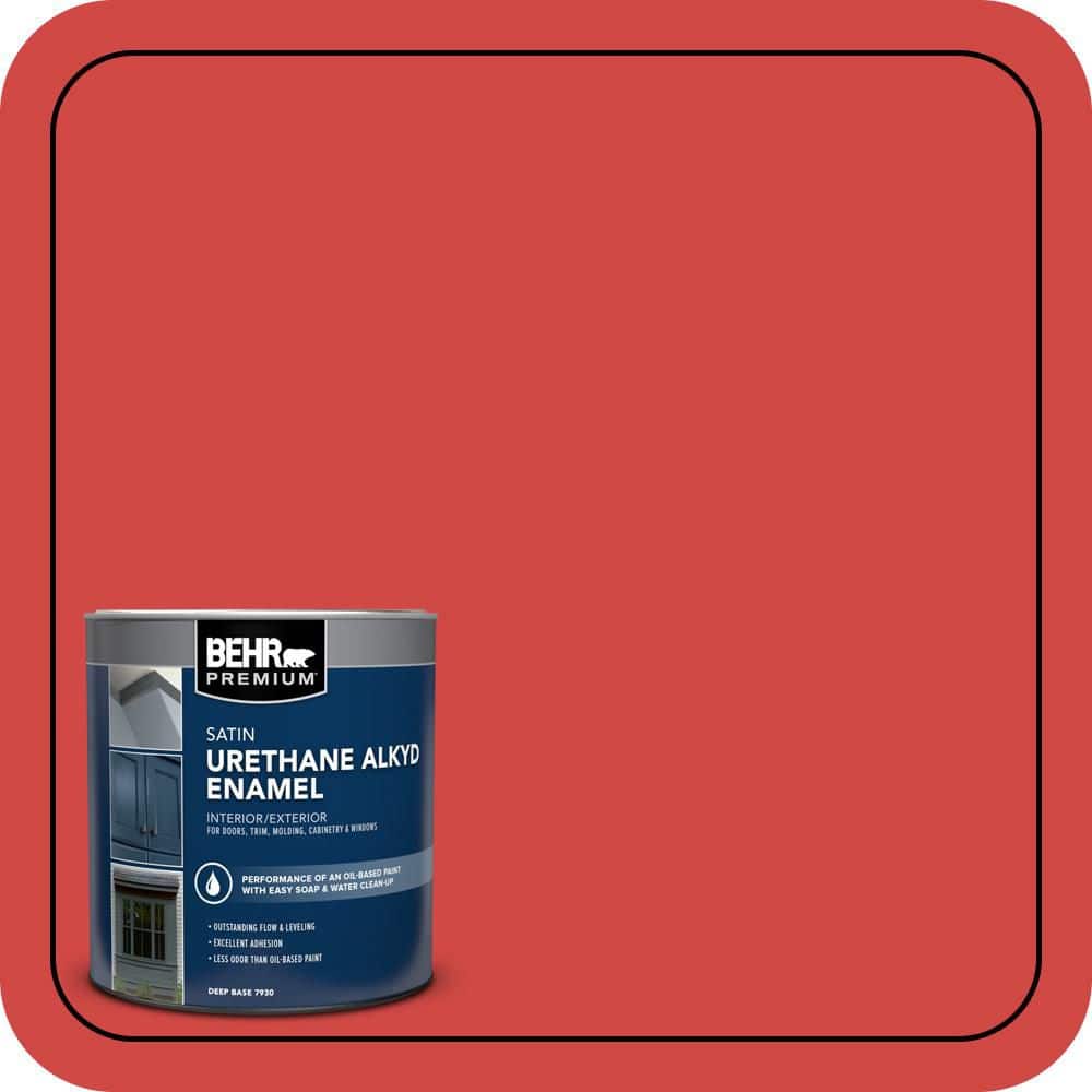 BEHR PREMIUM 1 qt. #P170-6 Race Car Stripe Satin Enamel Urethane Alkyd Interior/Exterior Paint