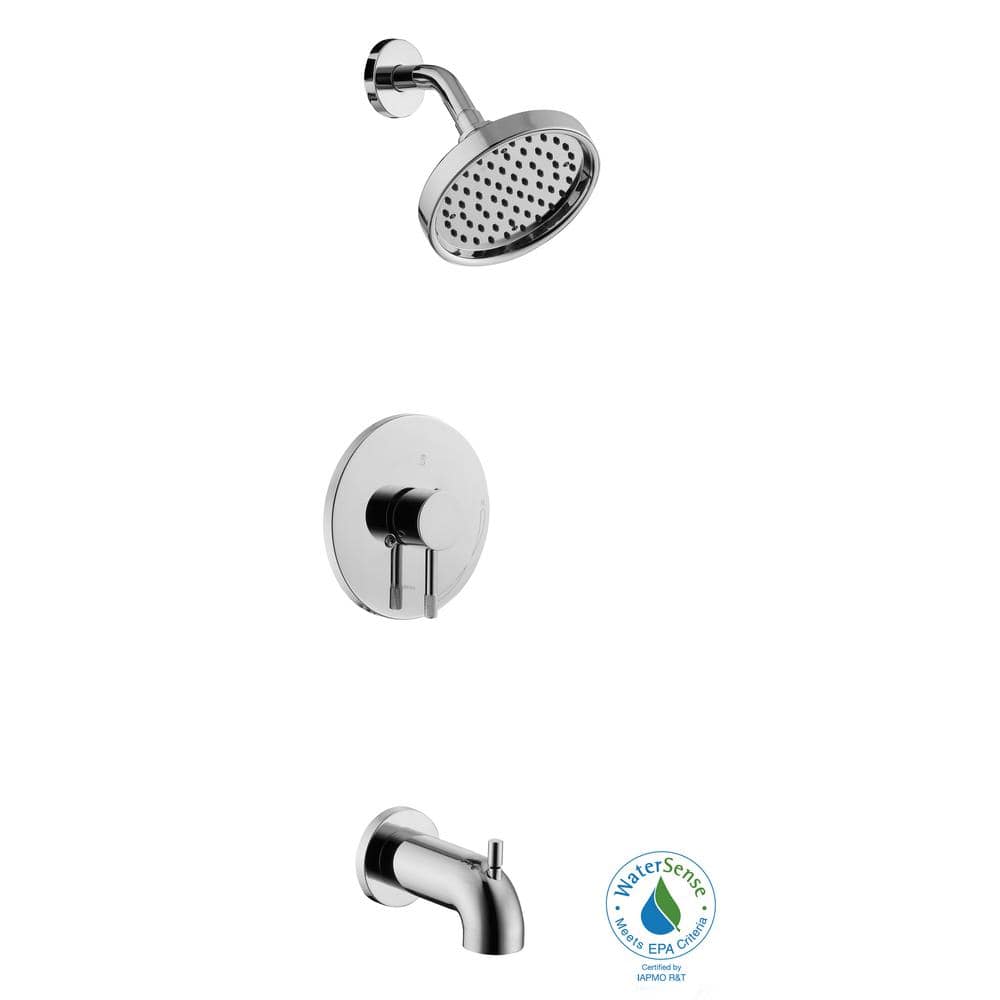 Glacier Bay Axel Single-Handle 1-Spray Tub and Shower Faucet in Chrome (1)