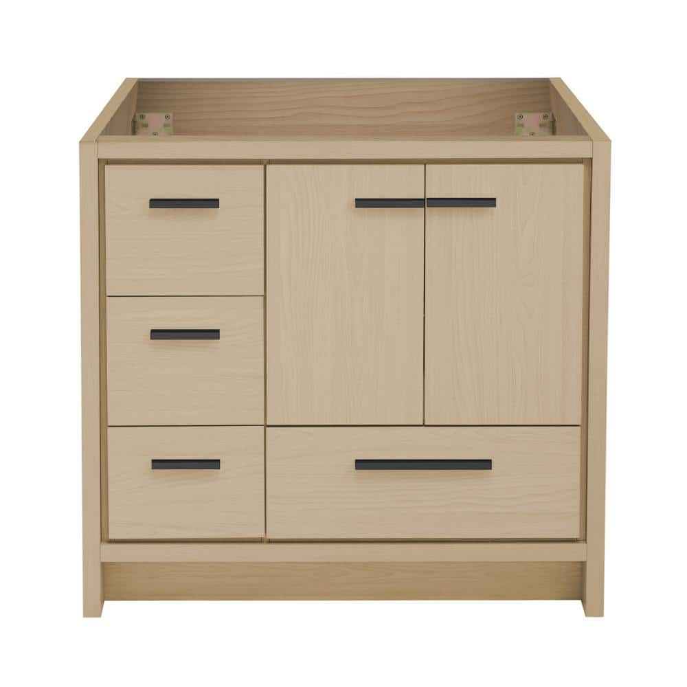 Swiss Madison Virage 36 in. W x 18.5 in. D x 33.5 in. H Bath Vanity Cabinet without Top in Light Oak (1)