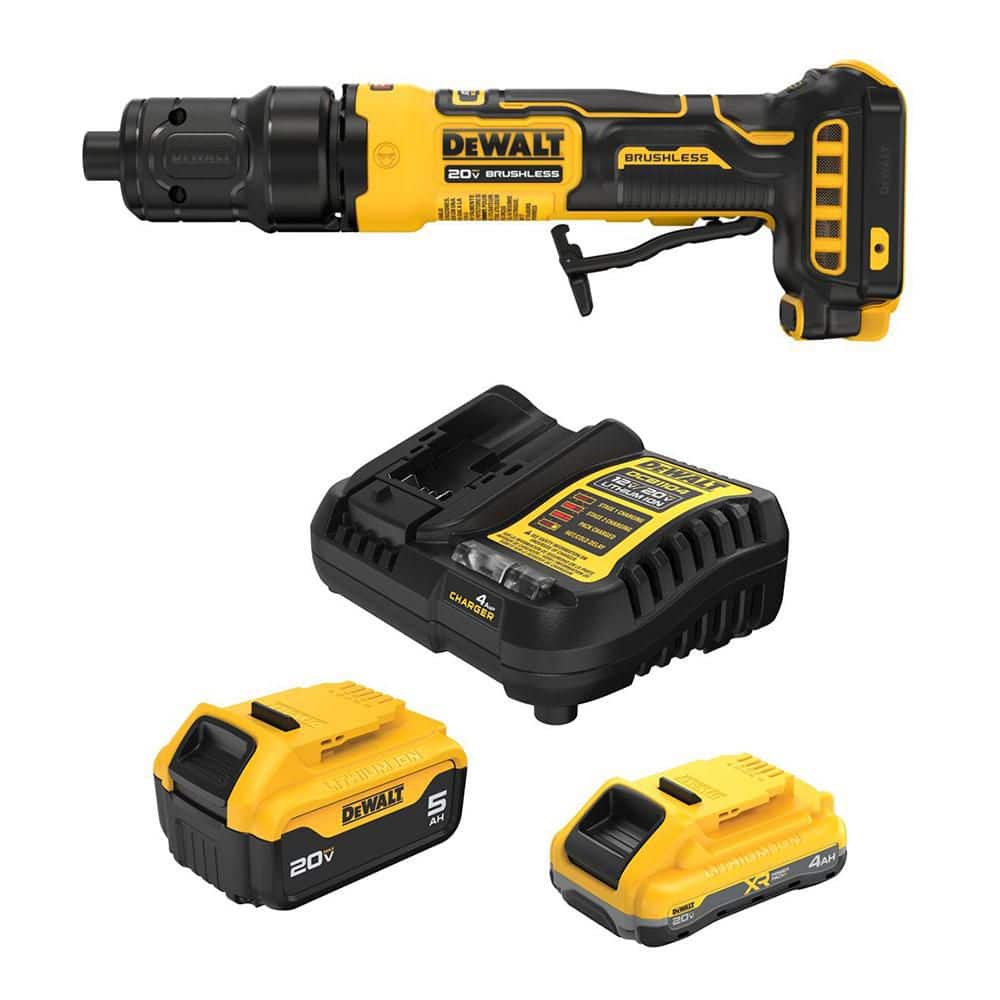 DEWALT ATOMIC 20V MAX Lithium-Ion Cordless Die Grinder with Paddle Switch with 4.0 Ah and 5.0 Ah Batteries and Charger (1)