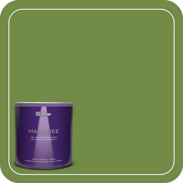 BEHR MARQUEE 1 qt. #S-H-420 Shamrock Eggshell Enamel Interior Paint & Primer (2)