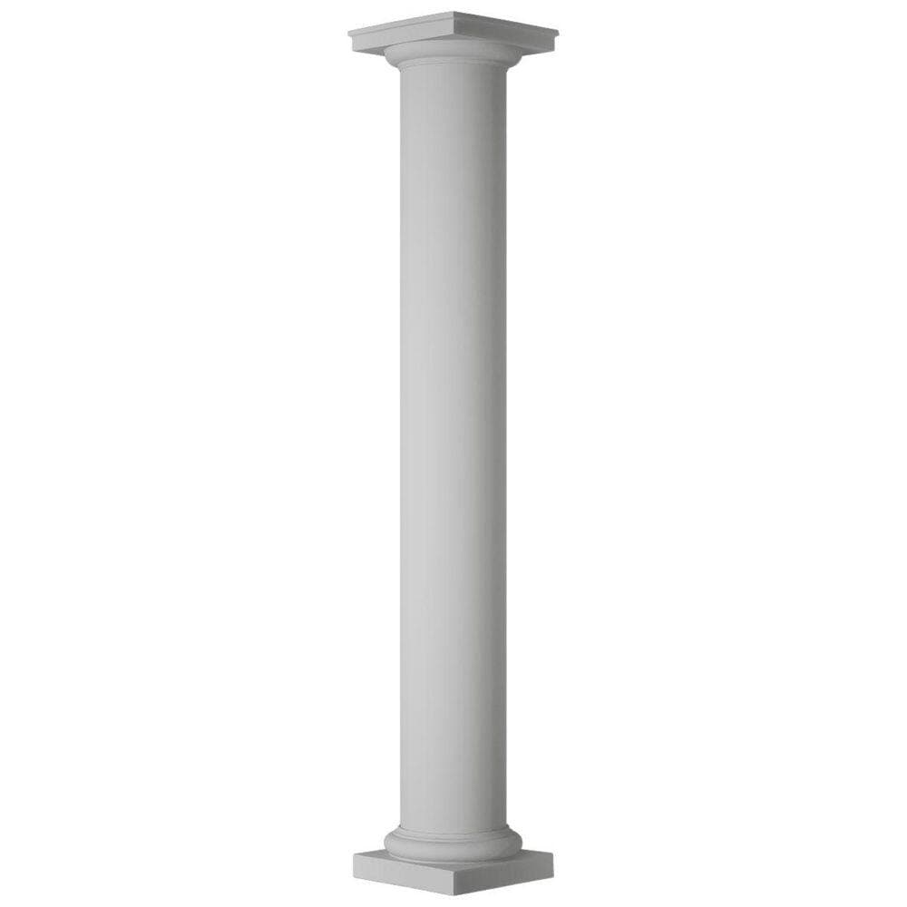 Ekena Millwork 10 in. Dia. x 10 ft. H Endura-Stone Column, Round Non-Tapered (FRP), Tuscan Cap and Base, Plan Type D: Split in 1/2 (1)