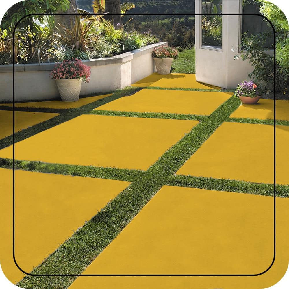 BEHR PREMIUM 1 gal. #OSHA-6 OSHA SAFETY YELLOW Solid Color Flat Interior/Exterior Concrete Stain (4)