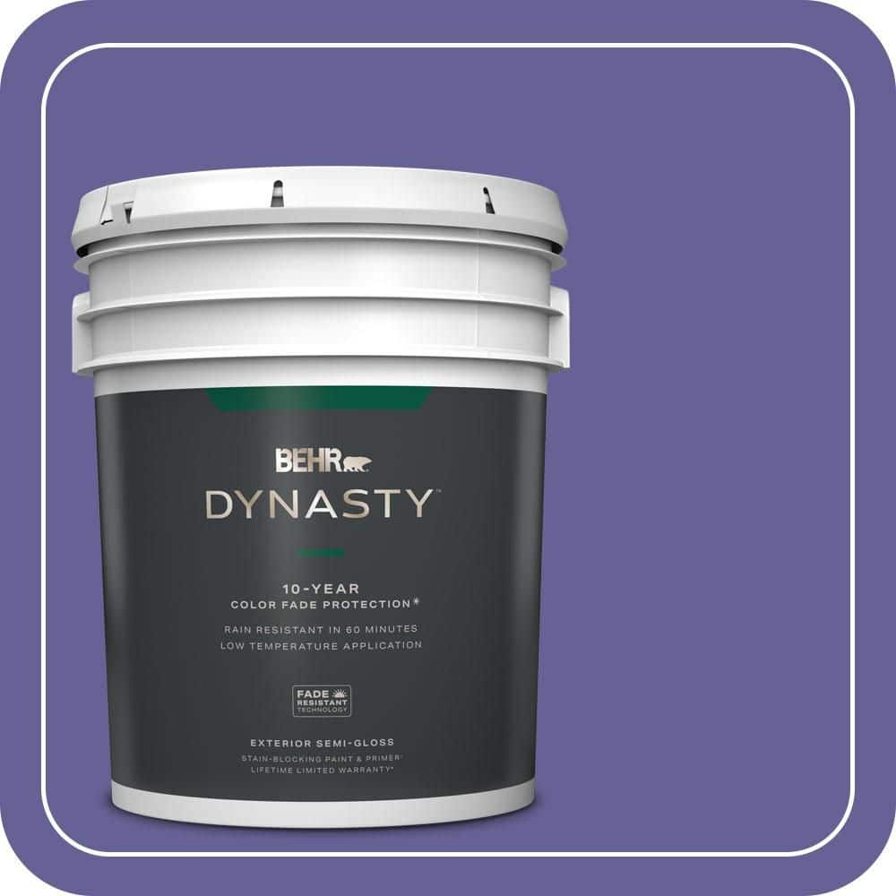 BEHR DYNASTY 5 gal. #T15-13 Prime Purple Semi-Gloss Exterior Stain-Blocking Paint & Primer