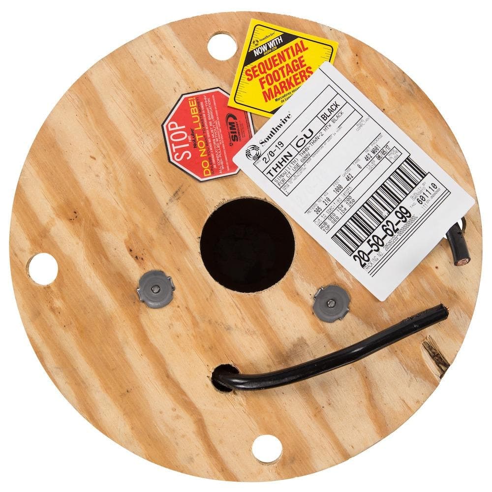 Southwire 1000 ft. 2/0 Black Stranded CU SIMpull THHN Wire (4)