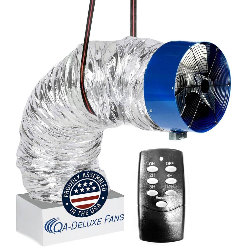 QA-Deluxe CFM Energy Efficient Whole House Fan Includes Plug and Play 1-Speed Remote Control