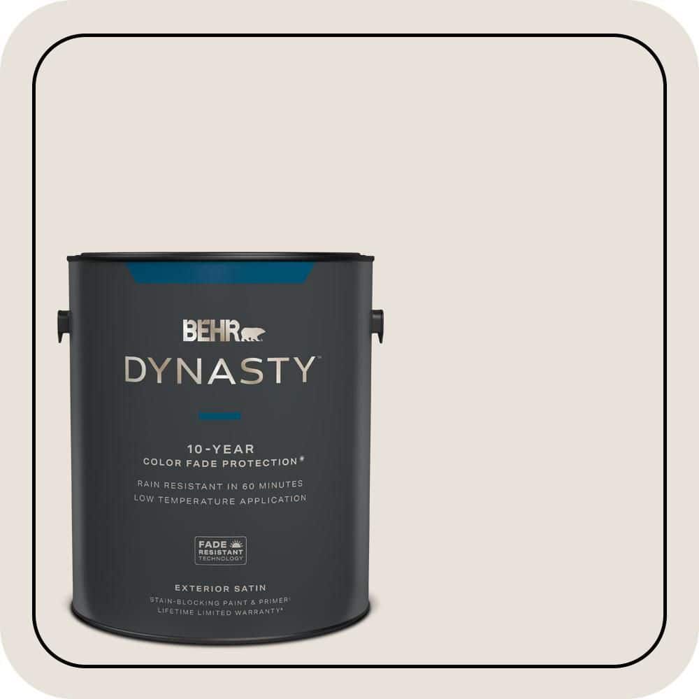 BEHR DYNASTY 1 gal. #N180-1 Barely Brown Satin Enamel Exterior Stain-Blocking Paint & Primer