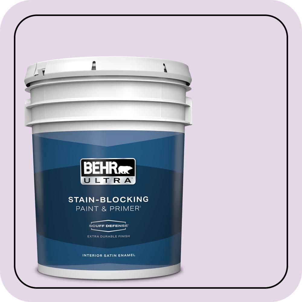 BEHR ULTRA 5 gal. #660A-2 Chateau Rose Extra Durable Satin Enamel Interior Paint & Primer