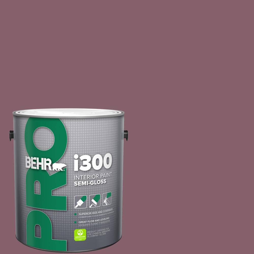 BEHR PRO 1 gal. #BIC-35 Vintage Plum Semi-Gloss Interior Paint