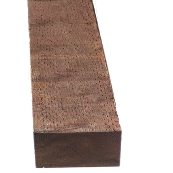 Unbranded Pressure-Treated Timber DF Brown Stain (Common: 3 in. x 6 in. x 16 ft.; Actual: 2.56 in. x 5.63 in. x 192 in.)
