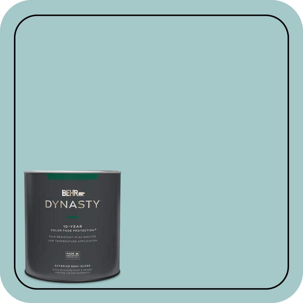 BEHR DYNASTY 1 qt. #PPU13-10 Ocean Boulevard Semi-Gloss Exterior Stain-Blocking Paint & Primer