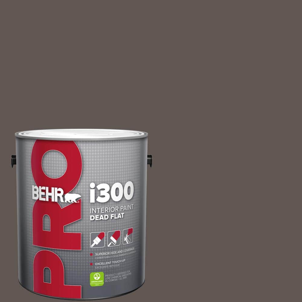BEHR PRO 1 gal. #N140-7 Timber Brown Dead Flat Interior Paint