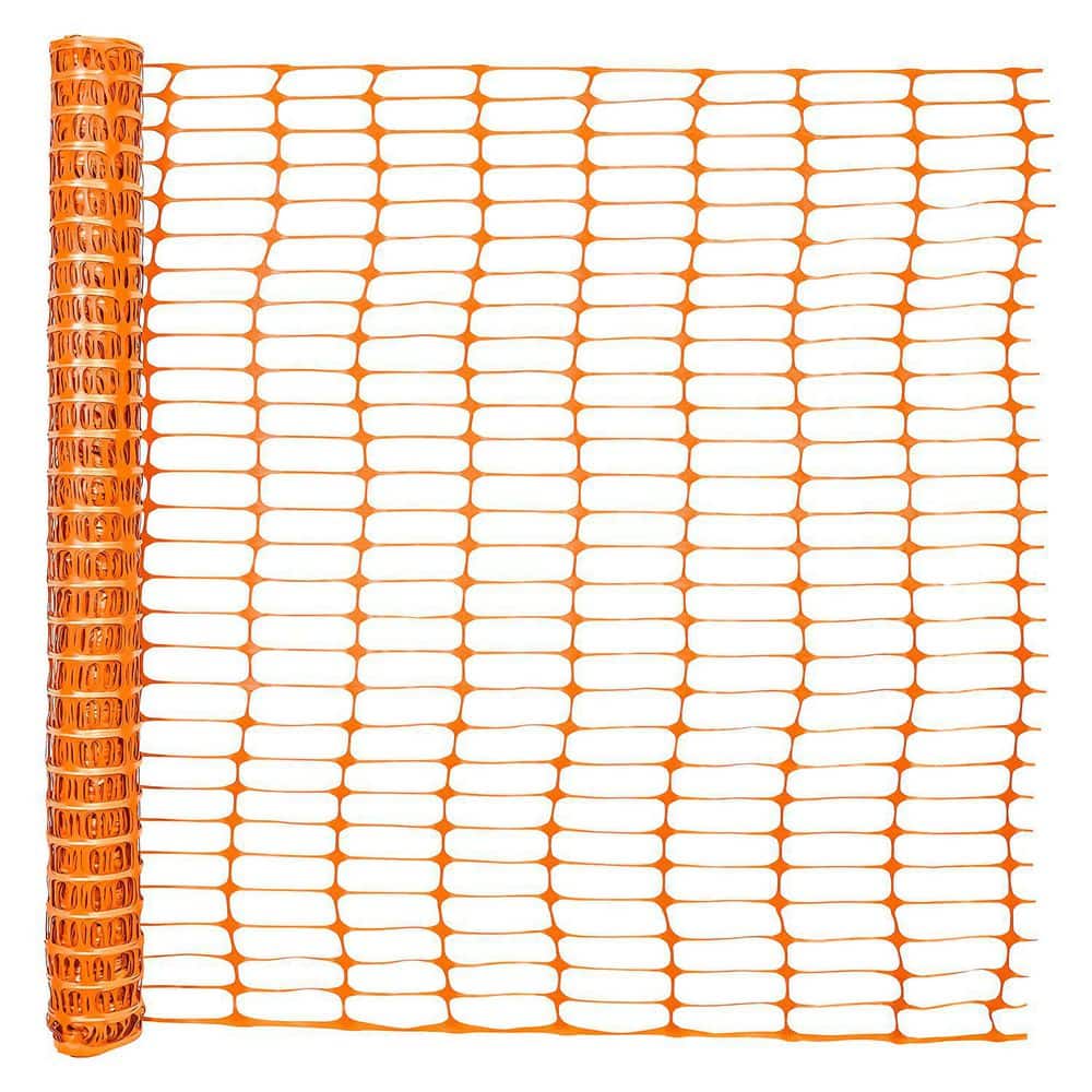 Fencer Wire 4 ft. x 100 ft. Outdoor Safety Fence, Plastic Fencing Roll for Construction Fencing Pet Fencing and Event Fencing (1)