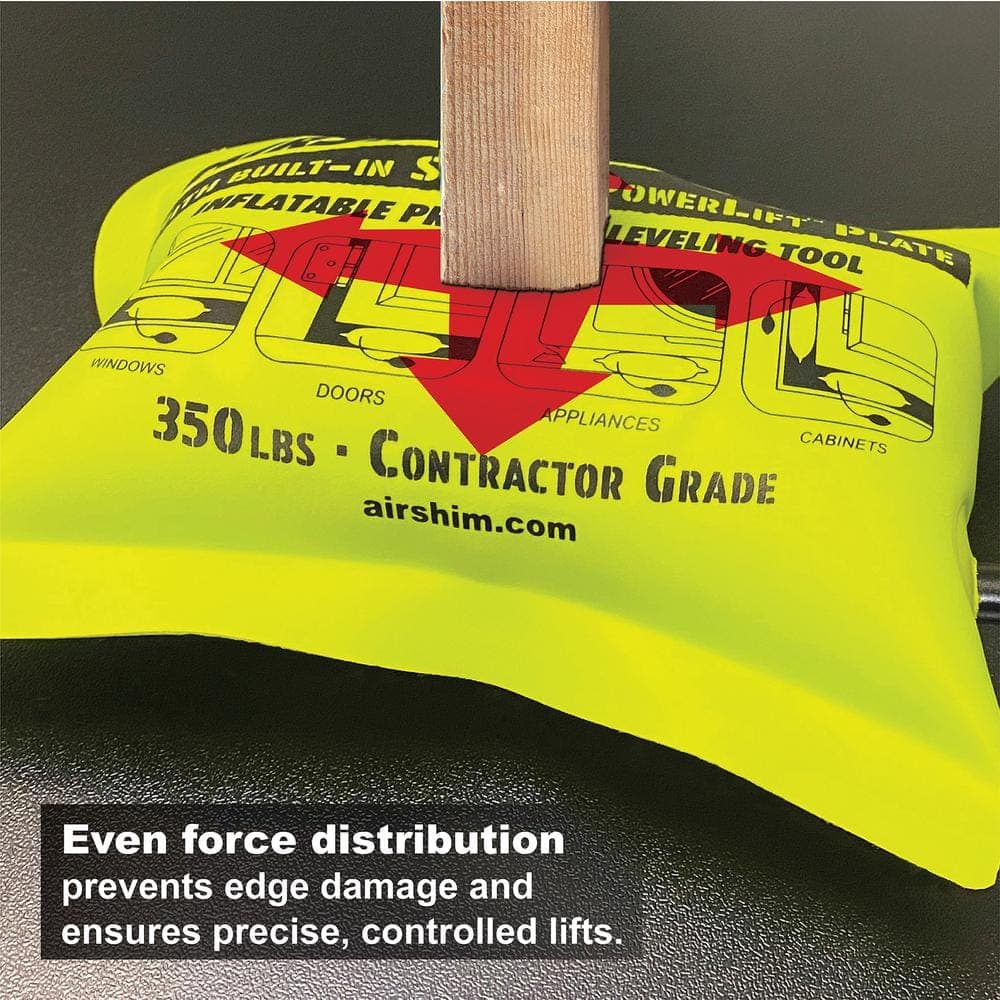 Calculated Industries Contractor Grade AirShim Pro STEEL: Dual-Functioned Inflatable Pry Bar and Leveling Tool with Steel PowerLift Plate (3)