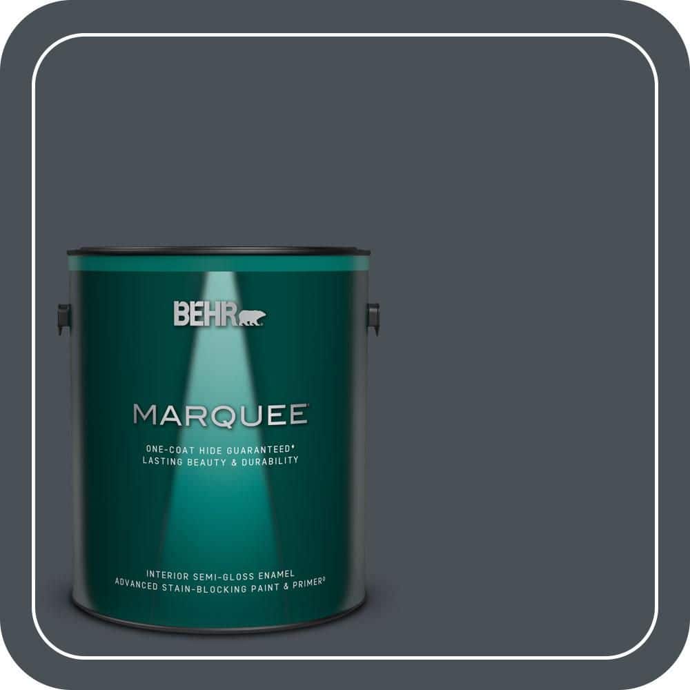 BEHR MARQUEE 1 gal. #T15-2 Seared Gray Semi-Gloss Enamel Interior Paint & Primer (1)