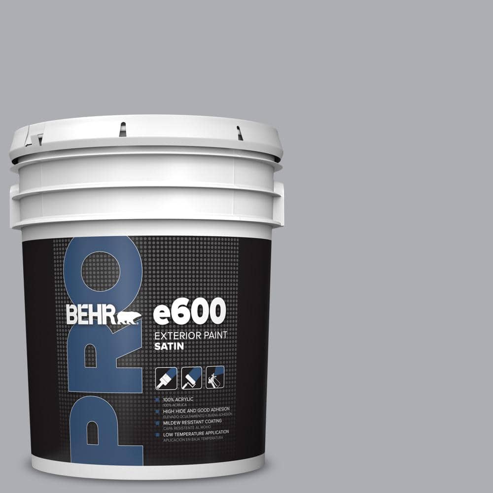 BEHR PRO 5 gal. #760E-3 Gray Timber Wolf Satin Exterior Paint