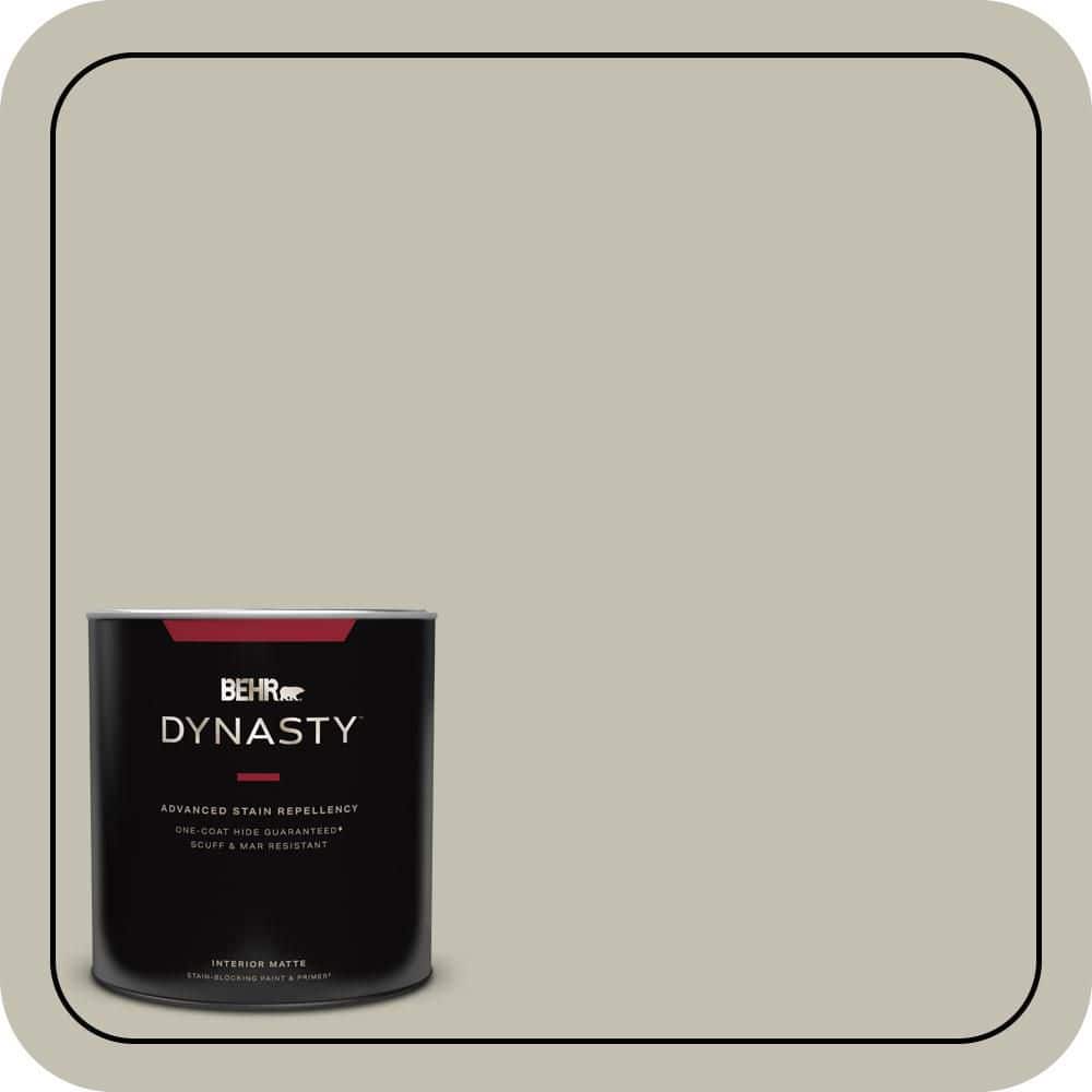 BEHR DYNASTY 1 qt. #N350-3 Biking Trail One-Coat Hide Matte Interior Stain-Blocking Paint & Primer