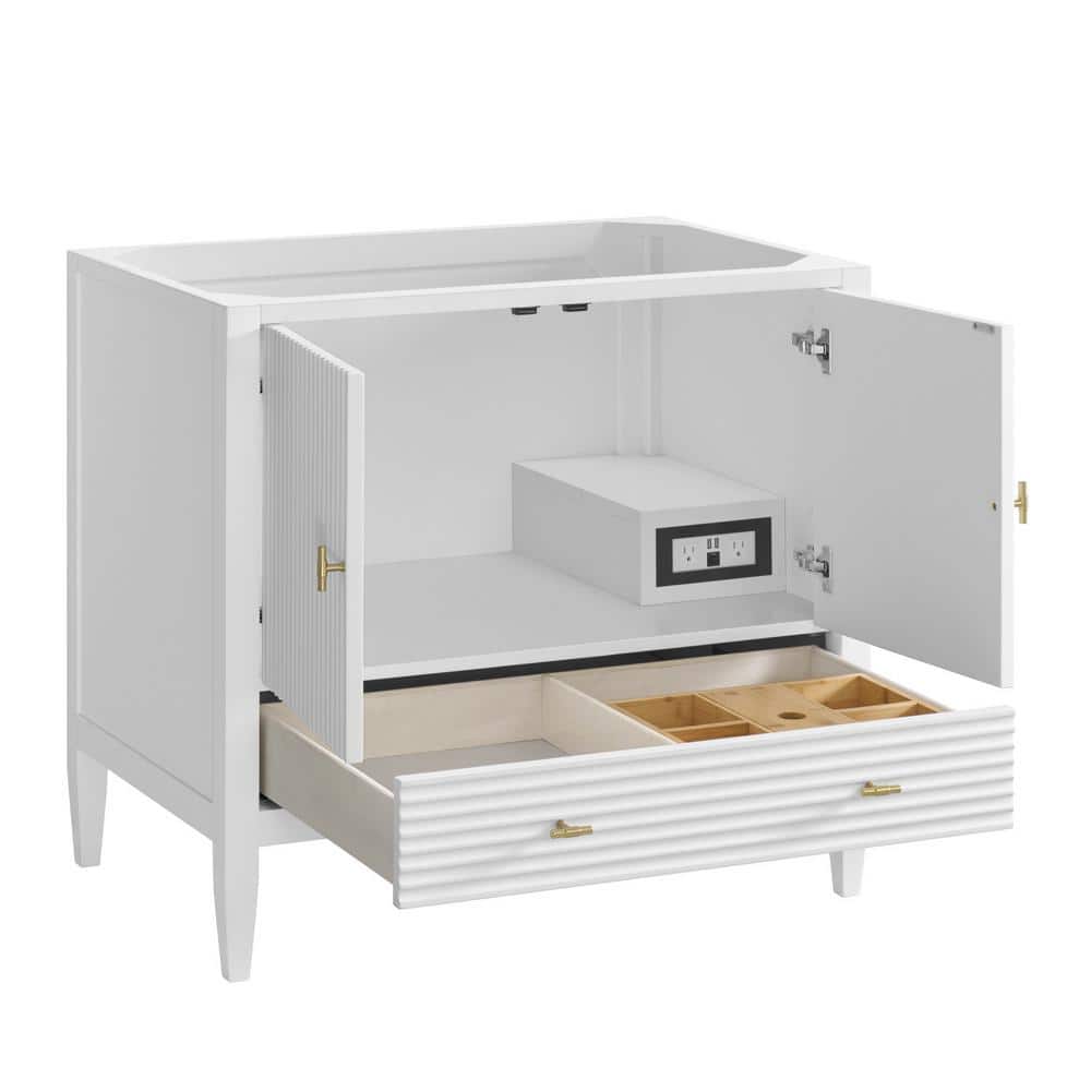 James Martin Vanities Myrrin 35.88 in. W 23.5 in. D 32.88 in. H Single Bath Vanity Cabinet Without Top (3)