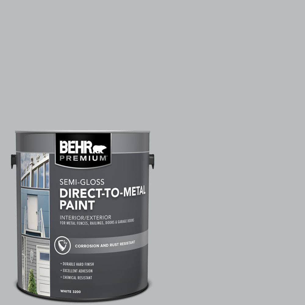 BEHR PREMIUM 1 gal. #PPU18-05 French Silver Semi-Gloss Direct to Metal Interior/Exterior Paint (1)