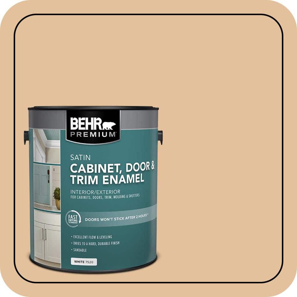 BEHR PREMIUM 1 gal. #S270-3 Tostada Satin Enamel Interior/Exterior Cabinet, Door & Trim Paint