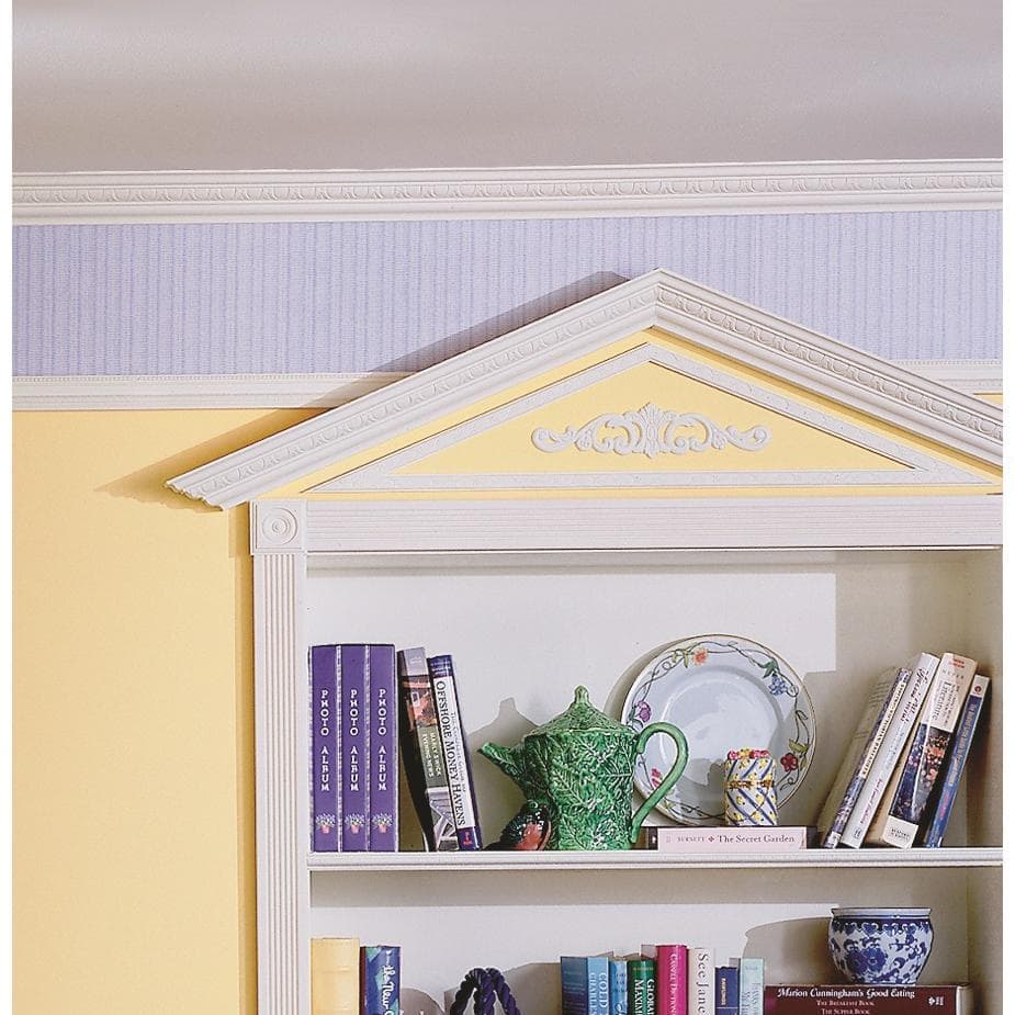 HOUSE OF FARA 13/16 in. x 4-1/2 in. x 8 ft. Hardwood Emboss Crown Moulding (2)