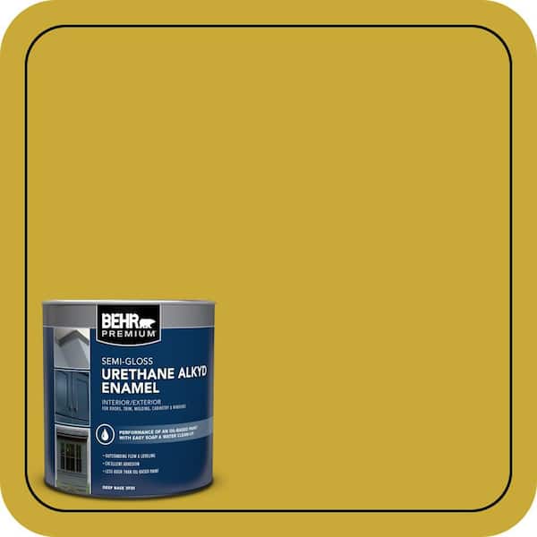 BEHR PREMIUM 1 qt. #P320-7 Sweet and Sour Semi-Gloss Enamel Urethane Alkyd Interior/Exterior Paint (2)