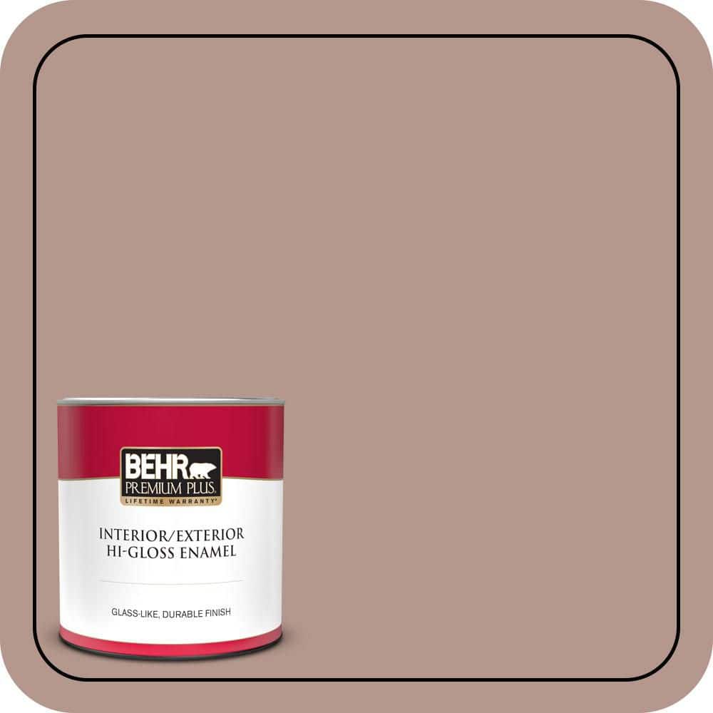 BEHR PREMIUM PLUS 1 qt. #N160-4 Sonora Rose Hi-Gloss Enamel Interior/Exterior Paint & Primer (1)