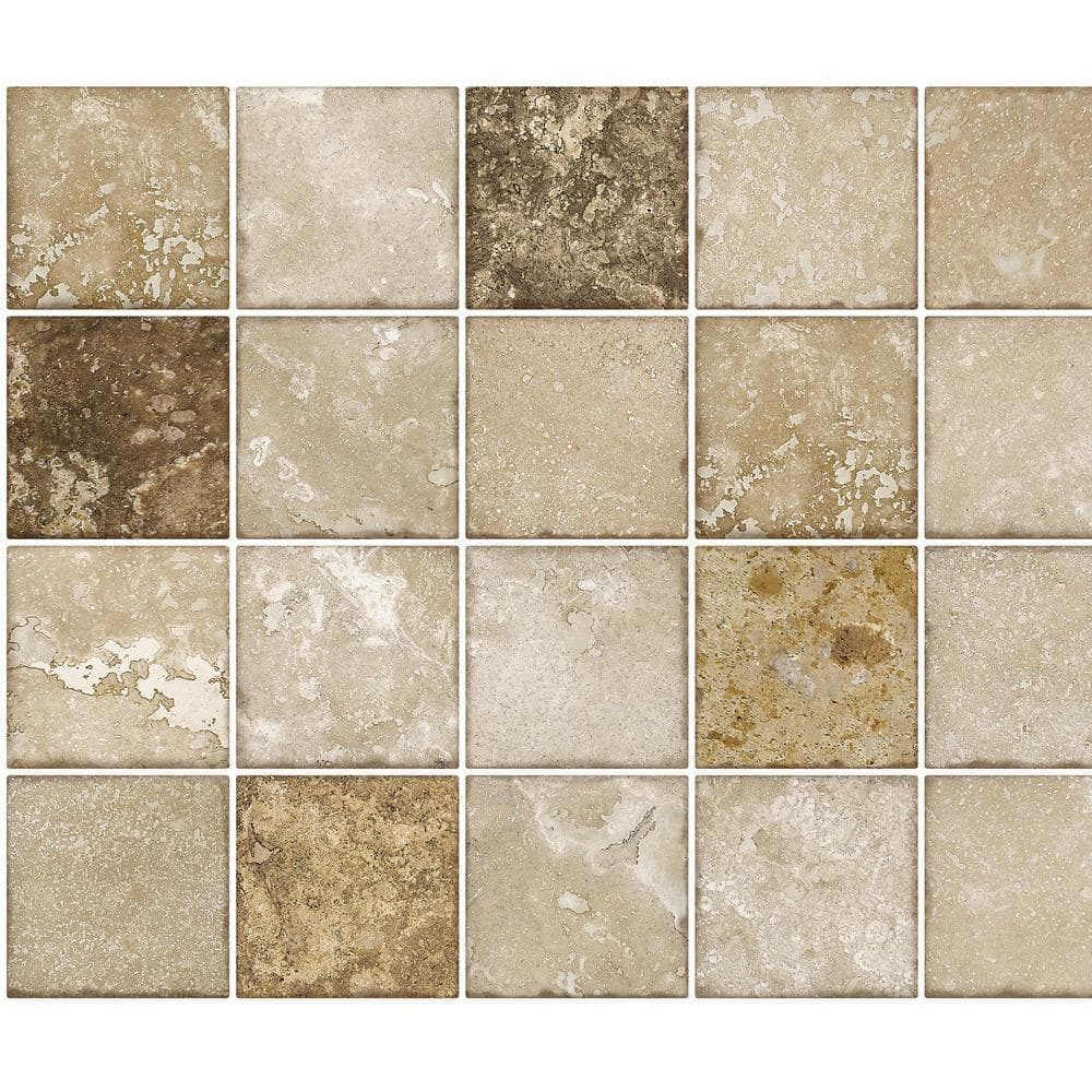 Dundee Deco 3D Falkirk Retro III 36 in. 24 in. Faux Tile PVC Decorative Wall Paneling (1)