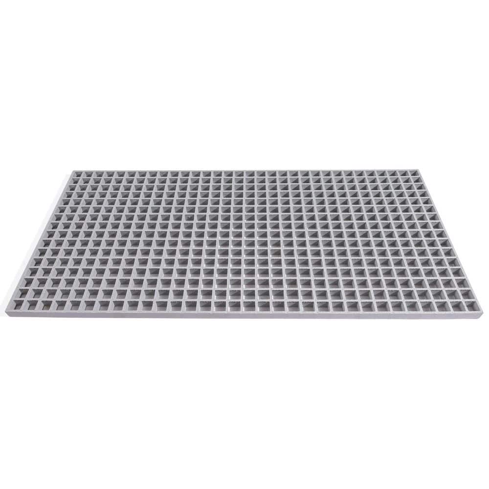 Wellco 3 ft. x 10 ft. PrimeSeries Fiberglass Grating Drain Grates for Trench Cover, Car Washes, Pool Deck, Gray (1)