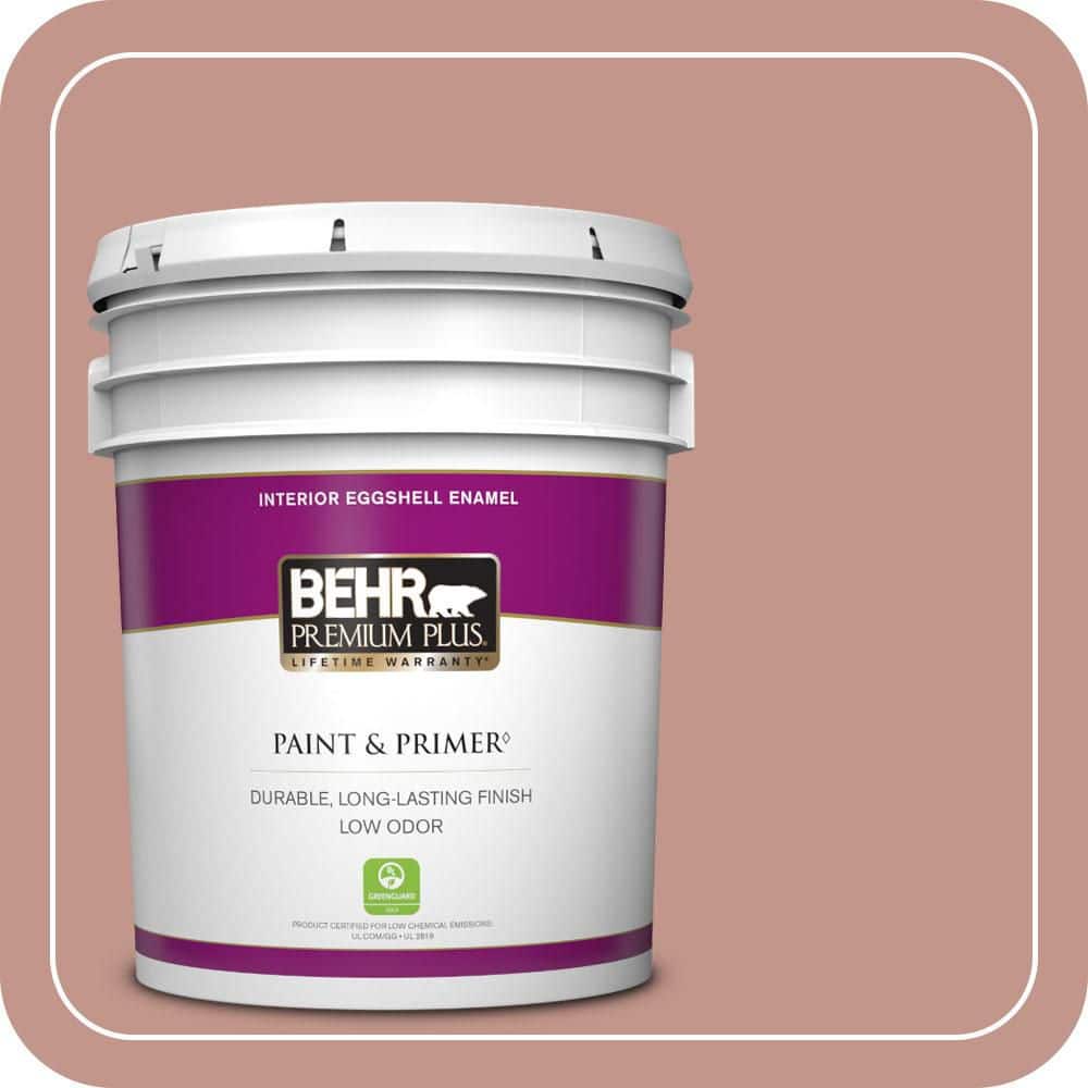 BEHR PREMIUM PLUS 5 gal. #MQ1-18 Pressed Blossoms Eggshell Enamel Low Odor Interior Paint & Primer