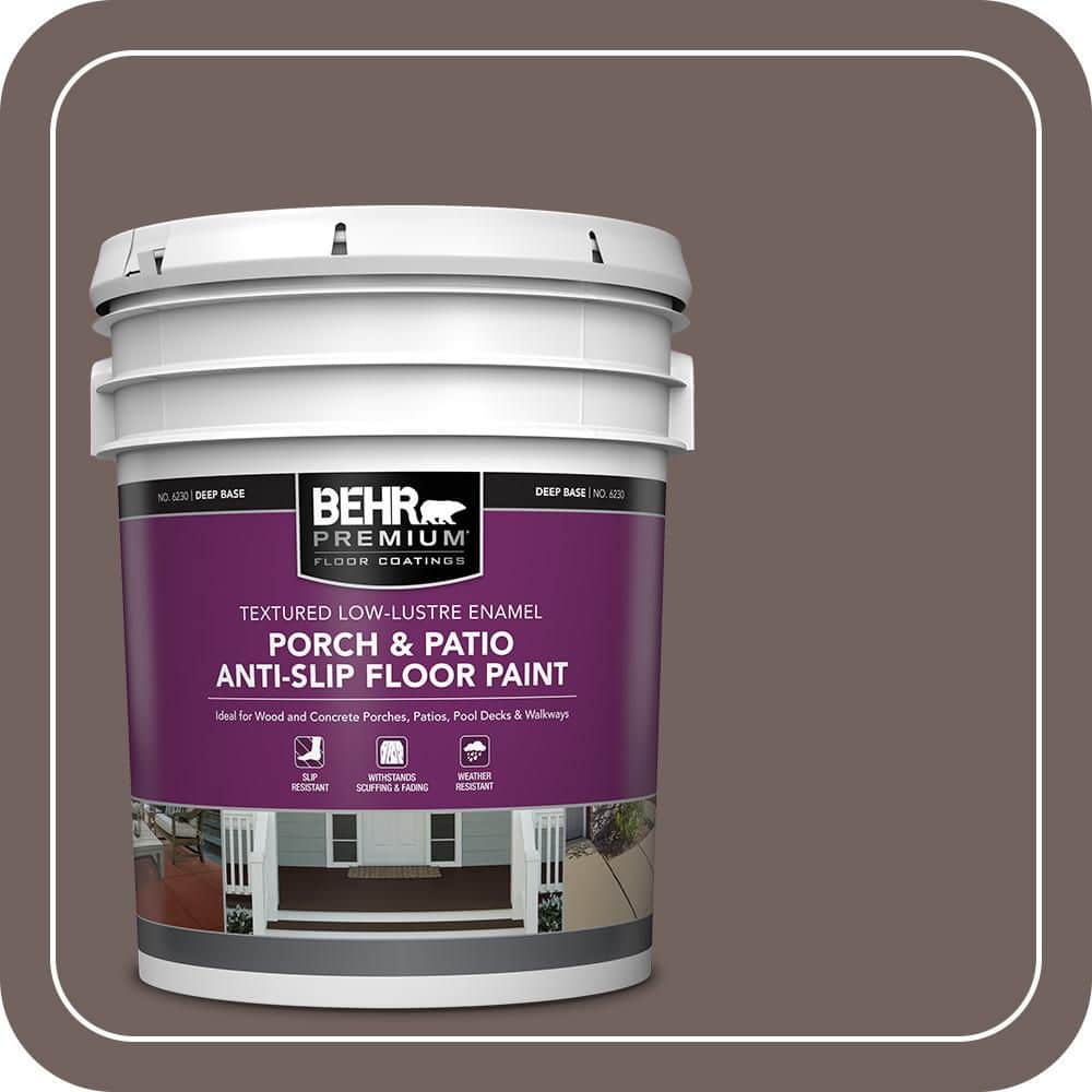 BEHR PREMIUM #N140-6 Textured Low-Lustre Enamel Interior/Exterior Porch and Patio Anti-Slip Floor Paint (1)