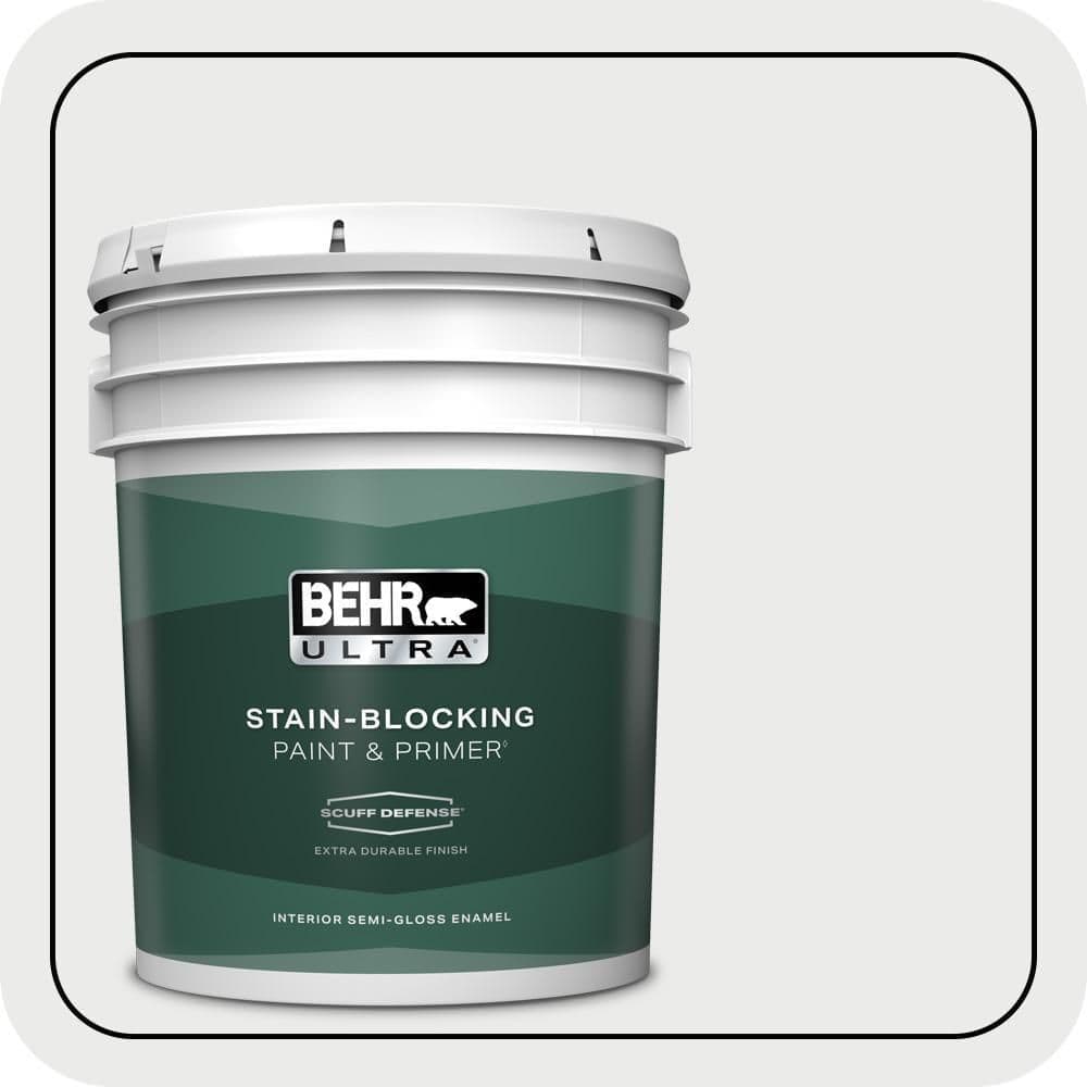 BEHR ULTRA 5 gal. #PWN-36 Celestial Glow Extra Durable Semi-Gloss Enamel Interior Paint & Primer (1)