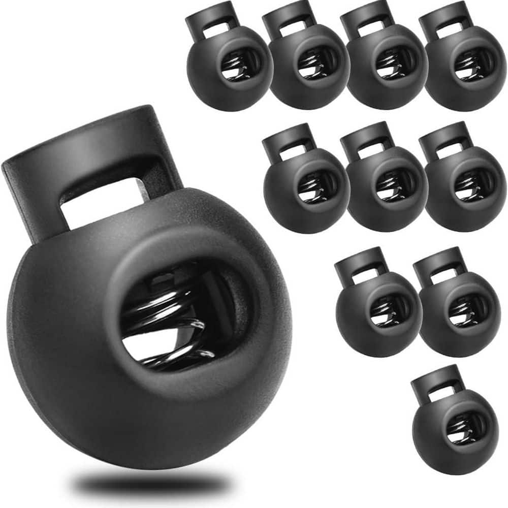 Lukyamzn Plastic Spring Cord Locks 50-Pieces for Drawstrings, Paracords, and More (1)