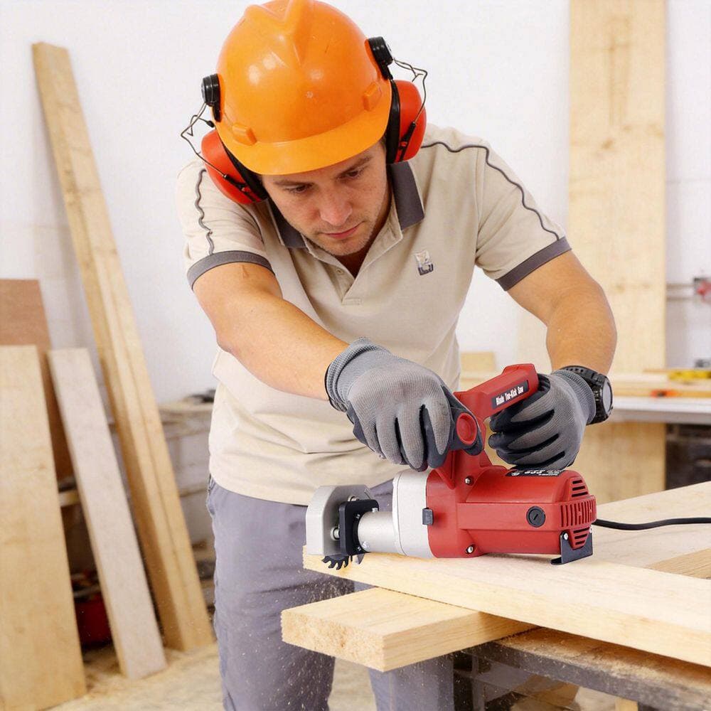 maocao hoom 6.8A Electric Toe Kick Saw,3-3/8 in. Blade,Adjustable Cutting Depth 1/4 in.-3/4 in. Flush Cut Circular Saw,120V 4500 RPM (2)