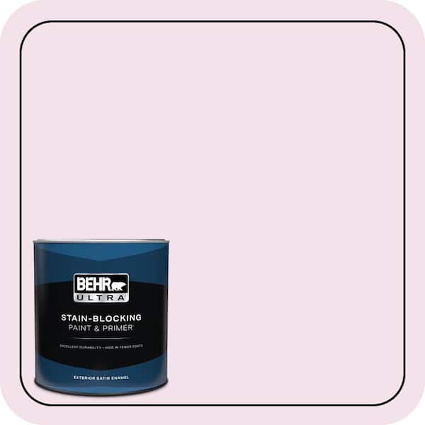 BEHR ULTRA 1 qt. #690C-2 Pink Amour Satin Enamel Exterior Paint & Primer (2)