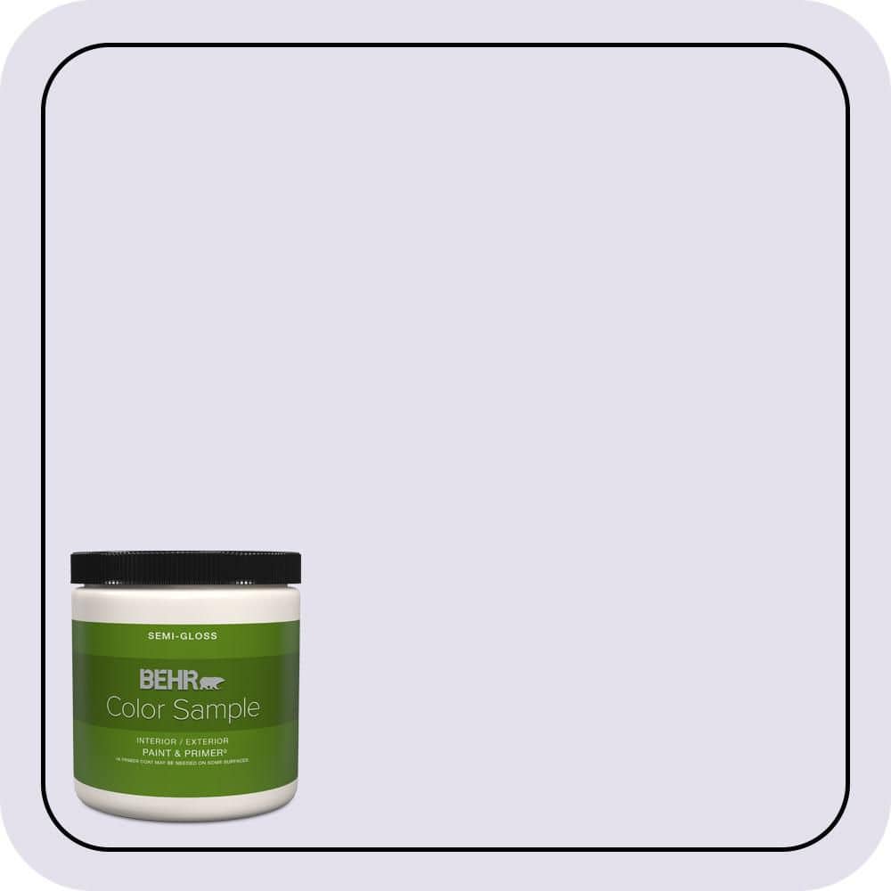BEHR PREMIUM PLUS 8 oz. #650C-2 Powdery Mist Semi-Gloss Interior/Exterior Paint & Primer Color Sample