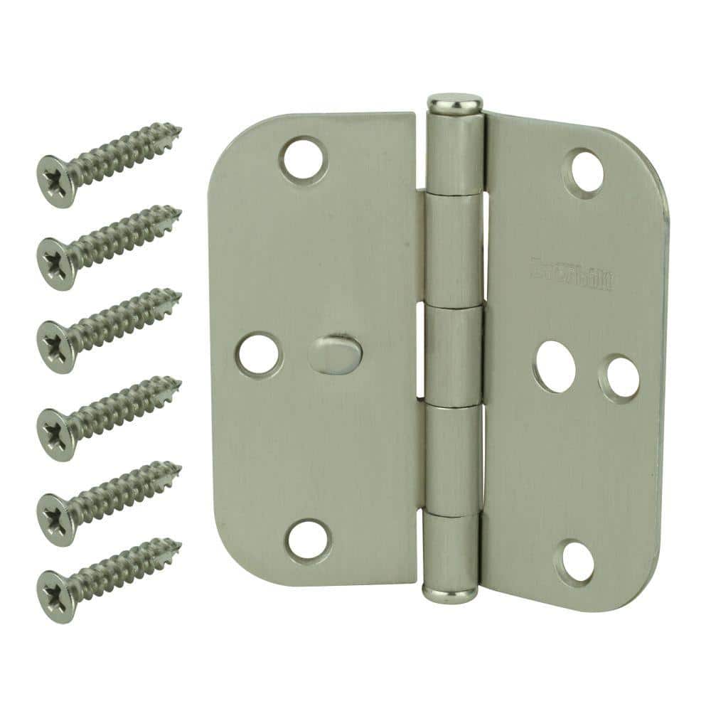 Everbilt 3-1/2 in. 5/8 in. Radius Security Door Hinge Value Pack