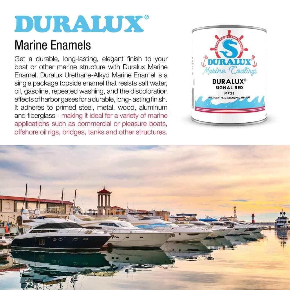 Duralux Marine Paint 1 qt. Signal Red Marine Enamel (3)